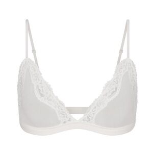 Skims white “bridal” bralette size M